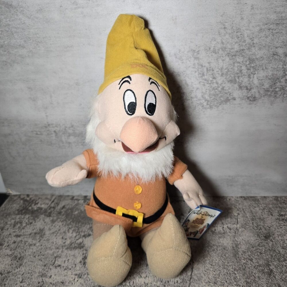 Toy Factory Walt Disney Doc Seven Dwarfs Plush 12" NWT Vintage Stuffed Animal